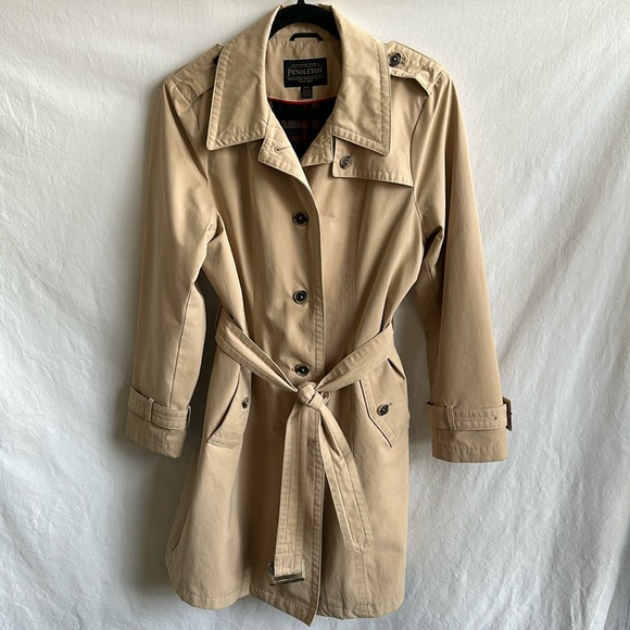 Pendleton | Jackets & Coats | Pendleton Classic Beige Trench Coat Size ...
